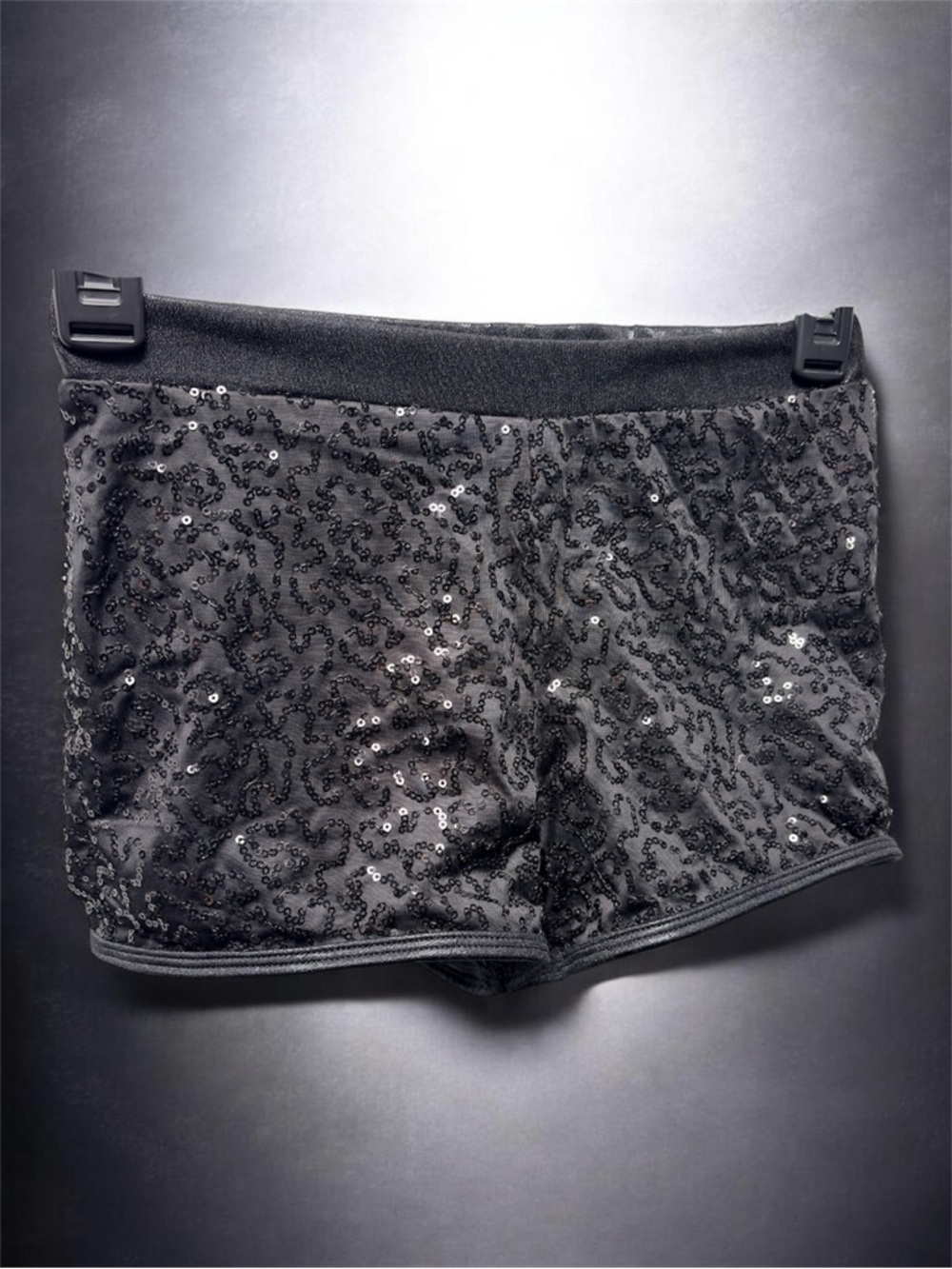 balera Black Sequin Dance Shorts